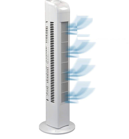 Interior TF35 Säulenventilator 78cm 3 Stufen, weiss - Turmventilator Oszillation