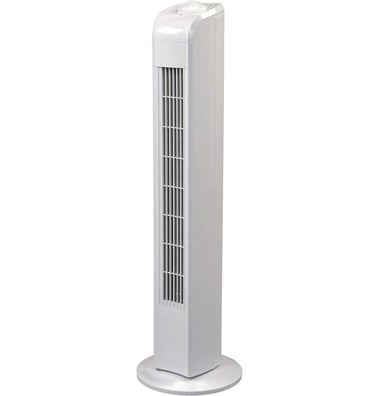 Commodoor TV01 Turmventilator mit Fernbedienung, 50W, Standventilator 76cm, sehr leise, Schwenkfunktion, 3 Geschwindigkeitsstufen, 75° Oszillation
