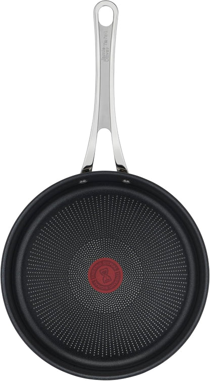 Tefal E3063234 Jamie Oliver Cook's Classics Schmorpfanne 24 cm, Titanverstärkte Antihaftversiegelung, Thermo-Signal™, Induktionsgeeignet, Ofenfest bis 210°C, Edelstahlgriff mit Silikoneinlage, Deckel aus Edelstahl