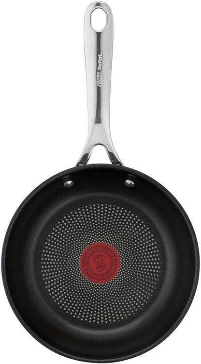 Tefal E3040644 Jamie Oliver Cook's Direct On Bratpfanne 28 cm | Antihaftbeschichtung | Induktionsgeeignet & Backofenfest | Robuster Edelstahl mit Genietetem Griff