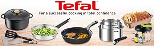 Tefal E3093204 Primary Schmorpfanne 24 cm, Edelstahl, Induktionsgeeignet, gesunde Antihaftbeschichtung, ergonomischer Griff, mit Glasdeckel, für alle Herdarten, langlebig, spülmaschinenfest