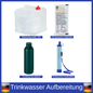 BLACKOUTPro Trinkwasseraufbereitung 4er set Notfall Ausrüstung Tabletten Survival Kit Rucksack Set Komplettset Wasseraufbereitung Trinkwasser Notfallrucksack Outdoor Prepper Camping