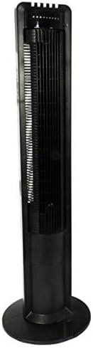 Commodoor TV18 XXL Turmventilator 108 cm mit Fernbedienung, leiser Säulenventilator Schwarz mit 3 Stufen, Timer & 180° Oszillation, moderner Standventilator für Wohnzimmer, Büro und Schlafzimmer