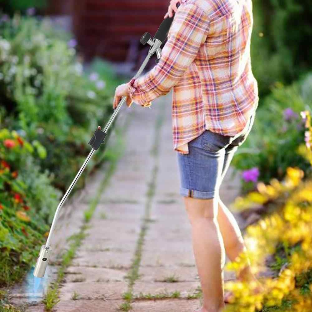 JUNG Kinzo Unkrautvernichter mit Piezozündung 80 cm, inkl. 10 Butangaskartuschen à 227 g, Gasbrenner mit regulierbarer Flamme, ideal für Grillanzünder, Shishakohleanzünder, max 1000°C