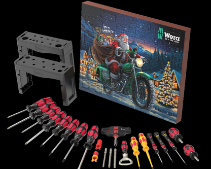 Wera Werkzeug Adventskalender 2025 – Schraubwerkstatt - 28 hochwertigen Werkzeugen Set, 15 Schraubendrehern, Männer und Herren Kalender ( Wert 200€ )