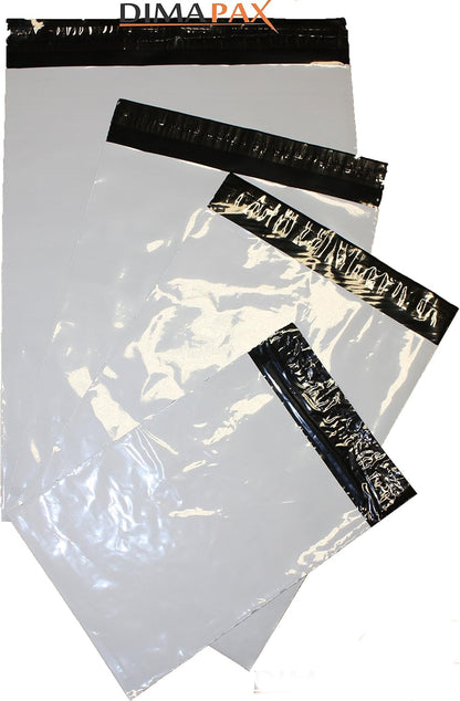 Dimapax 100 Stück Versandbeutel 5XL 550x770mm Coex-Folie reißfest selbstklebend Schutzbeutel weiß-schwarz für schwere große Artikel Textilien Schuhe Verpackung Versandbeutel Großformat