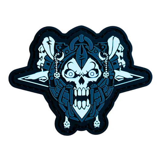 Warcraft „Death Knight Crest“ Sammler-Patch – Exklusives Blizzard Series 5 Abzeichen 2022, langlebiges Gummi-PVC Fan-Merchandise, ikonisches Todesritter Wappen, robustes Patch-Accessoire Badge