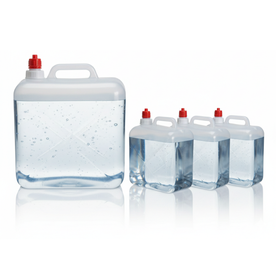 CASAY MENAJE Wasserkanister 4er Set 15L Trinkkanister mit Hahn Camping Wasserbehälter Outdoor Trinkwasser Vorratsbehälter Garten Boot Freizeit