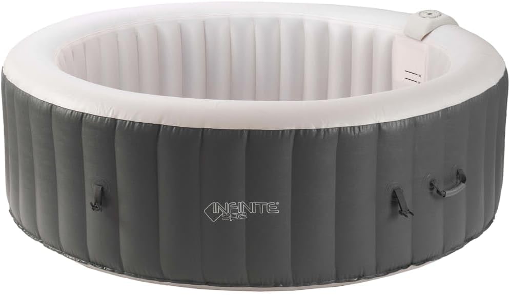 Ubbink Whirlpool Infinite XTRA Ø180cm aufblasbarer SPA für 3-4 Personen – Outdoor Whirlpool mit Heizsystem & 120 Luftdüsen – Komplettset mit Filter, Digitalsteuerung & Abdeckung