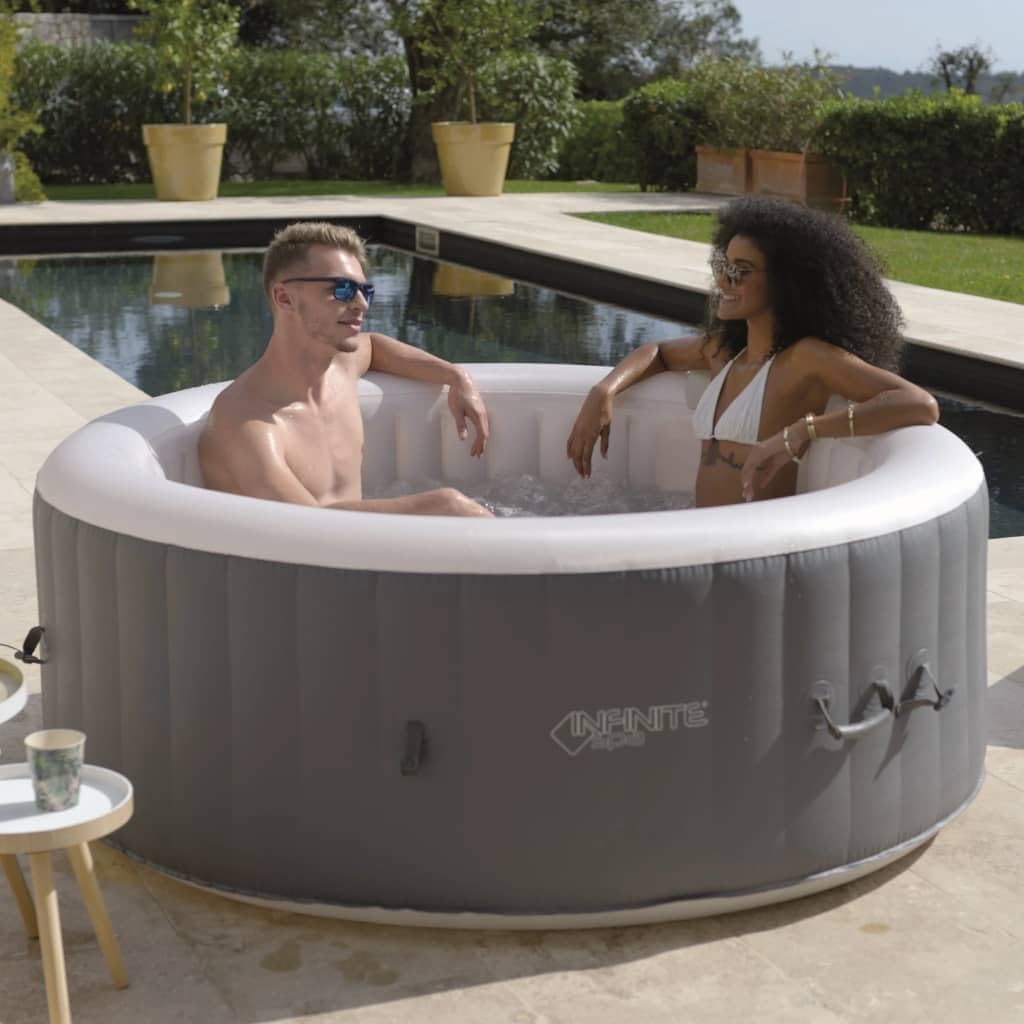 Ubbink Whirlpool Infinite XTRA Ø180cm aufblasbarer SPA für 3-4 Personen – Outdoor Whirlpool mit Heizsystem & 120 Luftdüsen – Komplettset mit Filter, Digitalsteuerung & Abdeckung