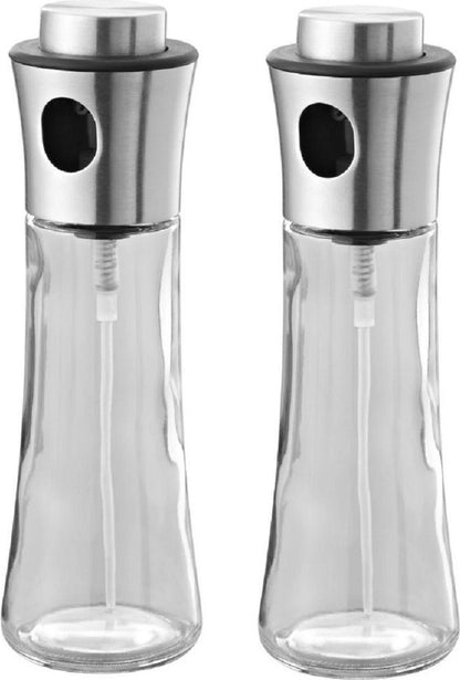 ZWILLING J.A. HENCKELS 2er Set Öl- und Essigsprüher, 200 ml, Glas und rostfreier Edelstahl, präzise Dosierung für Salate, Marinaden, Grillgerichte, langlebig, elegantes Design, spülmaschinengeeignet