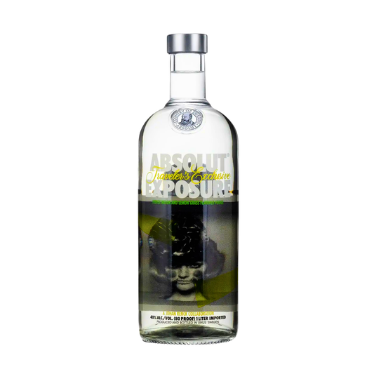 Absolut Vodka 1L Exposure 1 - Limited Edition 2013 – Künstlerischer Wodka mit Honigmelone & Zitronengras, Sammlerflasche mit Lydia Hearst Design, Travel-Retail Exklusiv, limitiert auf 100.000 Stück
