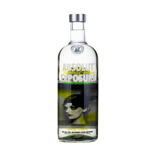 Absolut Vodka 1L Exposure 3 - Limited Edition 2013 – Künstlerischer Wodka mit Honigmelone & Zitronengras, Sammlerflasche mit Lydia Hearst Design, Travel-Retail Exklusiv, limitiert auf 100.000 Stück