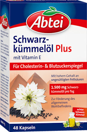 Abtei Schwarzkümmelöl Plus Kapseln 48 St., 34 g