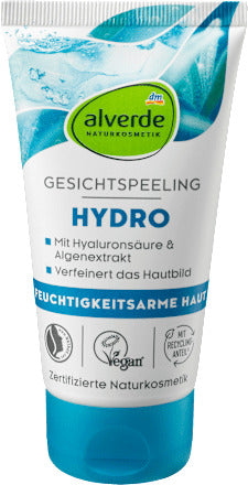 alverde NATURKOSMETIK Gesichtspeeling Hydro, 75 ml