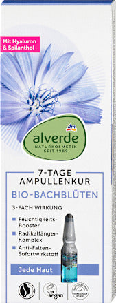 alverde NATURKOSMETIK Ampullen-Kur 7-Tage mit Bio-Bachblüten, 7 ml
