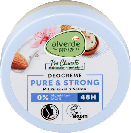 alverde NATURKOSMETIK Deocreme Pure & Strong, 50 ml