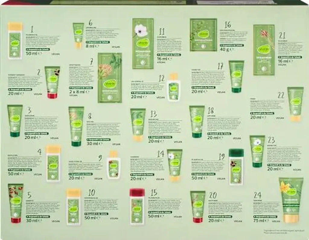 alverde Adventskalender 2025 Beauty NATURKOSMETIK – Adventskalender mit 24 Pflegeprodukten für Frauen und Damen, Advent Kalender ( Wert : 100 € )