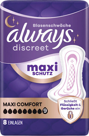 always discreet Einlagen Inkontinenz Maxi Comfort, 8 St