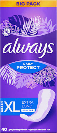 always Slipeinlagen Daily Protect Extra Long, Big Pack, 40 St