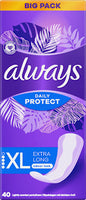 always Slipeinlagen Daily Protect Extra Long, Big Pack, 40 St