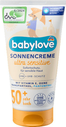 babylove Sonnencreme Baby sensitiv, LSF 50+, 75 ml