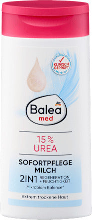 Balea med Sofortpflegemilch 15% Urea 2in1, 250 ml