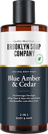 Brooklyn Soap Company Duschgel Blue Amber & Cedar 2in1, 300 ml
