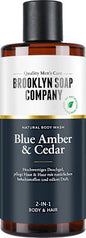 Brooklyn Soap Company Duschgel Blue Amber & Cedar 2in1, 300 ml