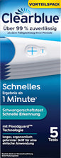 Clearblue Schwangerschaftstest Schnelle Erkennung 1 Min, 5 St