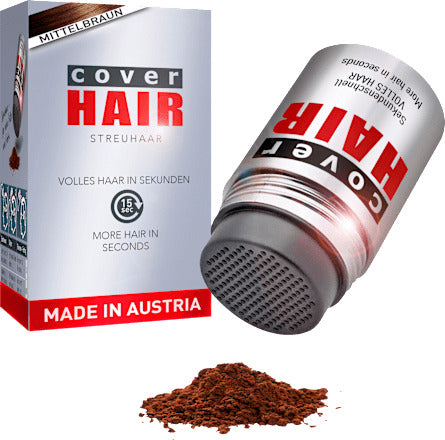 Cover Hair Streuhaar Haarverdichter Mittelbraun, 14 g