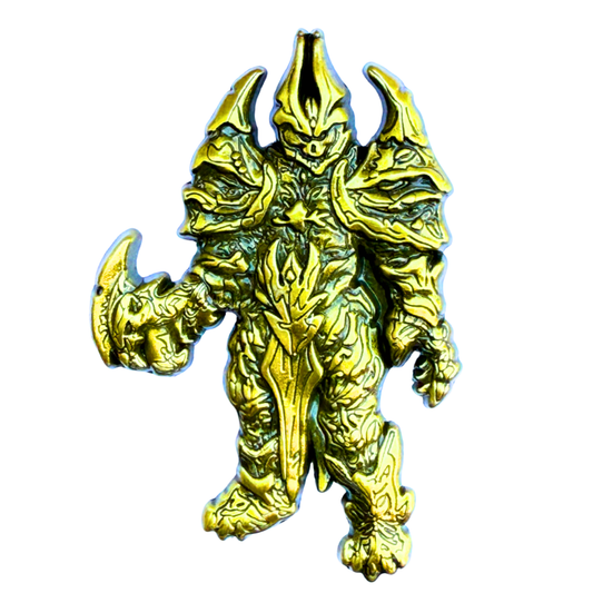 World of Warcraft The Jailer Armored Emaille Gold Pin – Shadowlands Zovaal Blizzard Anstecknadel – Offizieller WoW Sammlerpin – Jailer Pin Metall Gothic Accessoire Videospiel Collectible
