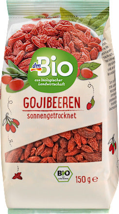 dmBio Trockenfrüchte, Gojibeeren sonnengetrocknet, 150 g