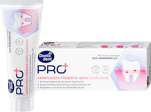 Dontodent PRO+ Zahnpasta PRO+ Zahnfleisch Probiotik Aktiv, 75 ml