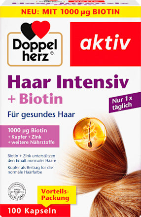 Doppelherz Haar Intensiv + Biotin Kapseln 100 St, 58 g