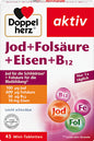 Doppelherz Jod + Folsäure + Eisen Tabletten 45 St., 20,4 g