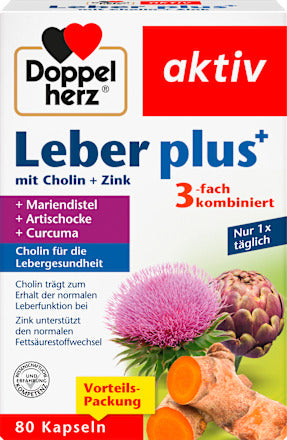 Doppelherz Leber plus Kapseln 80 St, 56,8 g