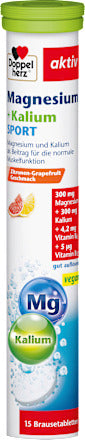 Doppelherz Magnesium Kalium Sport Brausetabletten (15 Stück), 99 g