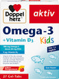Doppelherz Omega-3 + Vitamin D3 Kids Kautabletten 27 St, 35,1 g