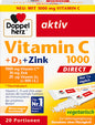Doppelherz Vitamin C 1000mg + Zink Direct 20 St, 60 g