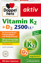 Doppelherz Vitamin K2 + D3 2500 I.E. Tabletten 30 St, 13,1 g
