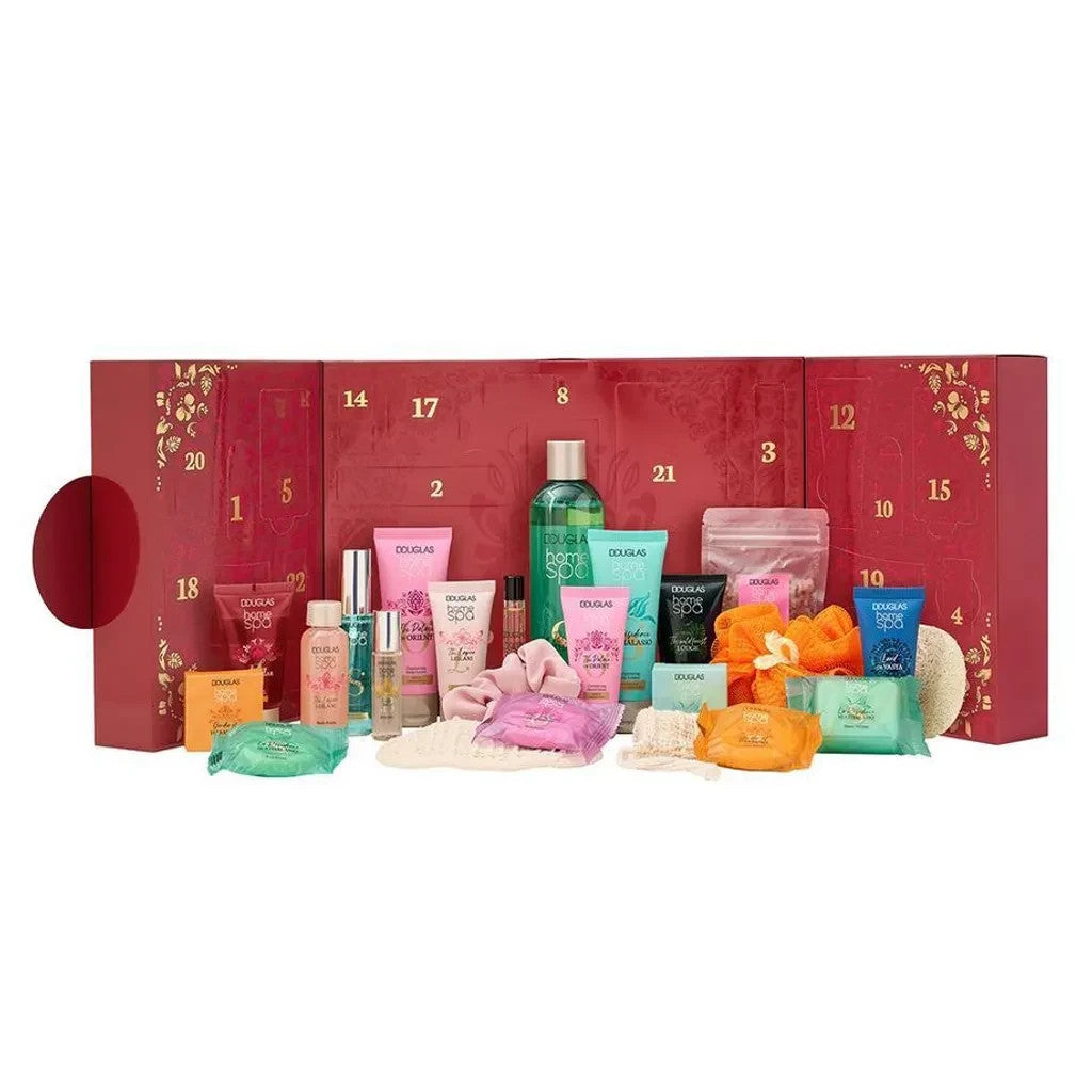 Douglas Home Spa Luxury Adventskalender 2025 Wellness Kalender mit Handcremes, Duschgel, Körperpflege, Handpflege für Damen und Herren ( Wert 180€ )