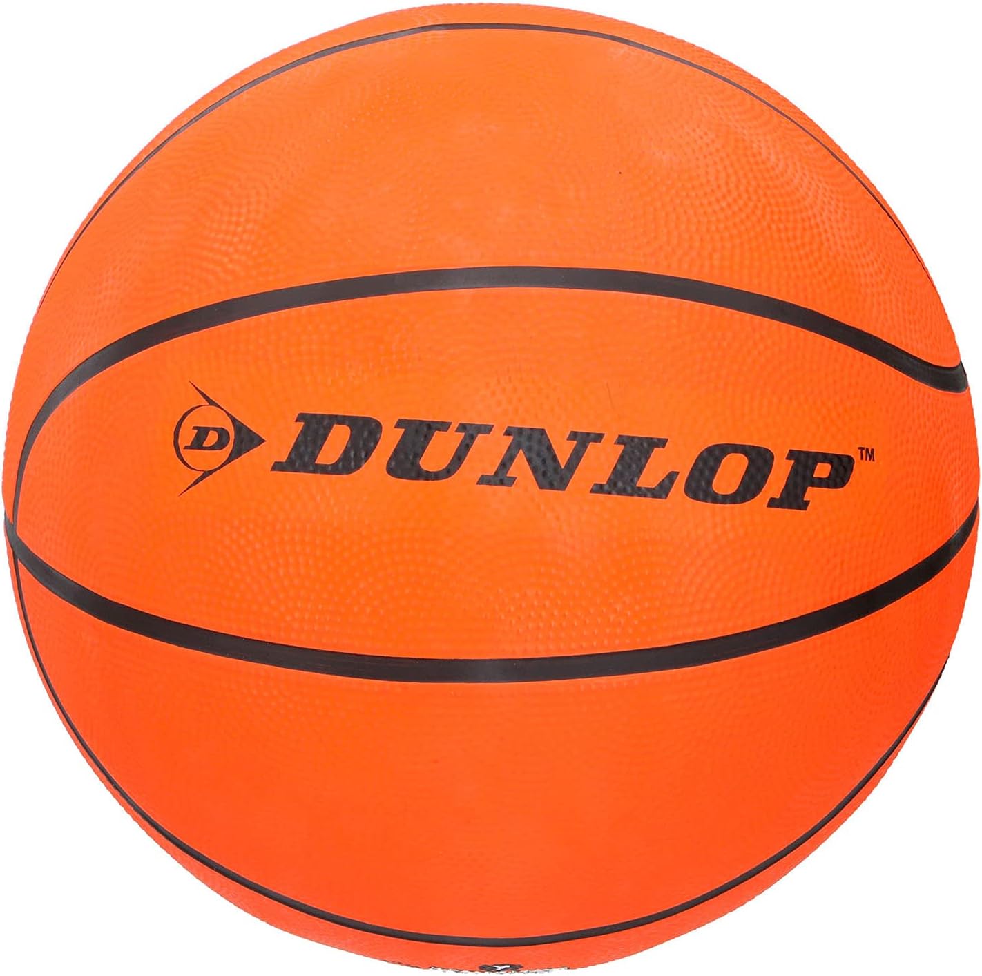 DUNLOP Basketball Größe 7 Outdoor Basketball Herren Trainingsball Gummiball für Erwachsene Kinder Spielball Offizielle Größe FIBA Norm robuster Basketball Outdoor Indoor Ball orange