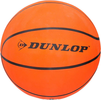 DUNLOP Basketball Größe 7 Outdoor Basketball Herren Trainingsball Gummiball für Erwachsene Kinder Spielball Offizielle Größe FIBA Norm robuster Basketball Outdoor Indoor Ball orange
