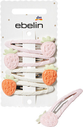 ebelin Haarclips Erdbeeren, 4 St