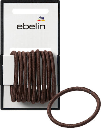 ebelin Haargummis dick, braun, 9 St