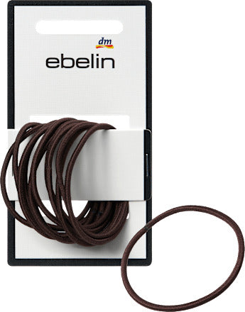 ebelin Haargummis dünn, braun, 12 St