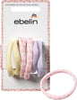 ebelin Haargummis gelb/flieder/Blumenmuster, 6 St