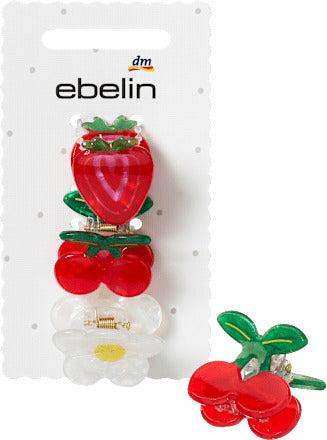 ebelin Haarklammern Früchte & Blume, 3 St