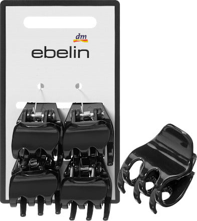 ebelin Haarklammern midi, schwarz, 4 St